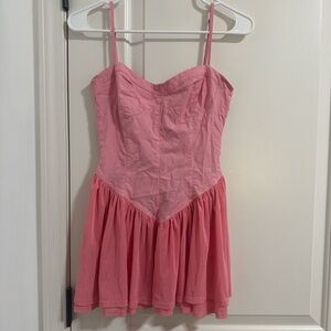 Dolls Kill Pink Strapless Dress